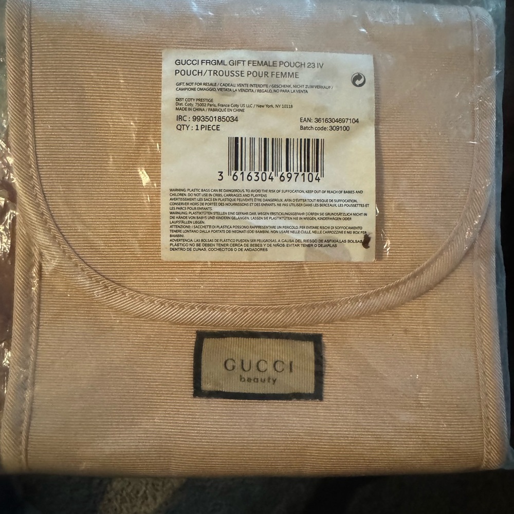 NWT SEALED Gucci Pink Beauty Cosmetic Pouch